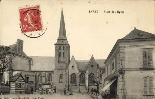 Ak Jarzé Maine et Loire, Place de l'Eglise