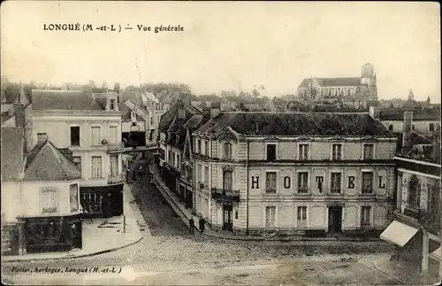 Ak Longué Maine et Loire, Vue generale