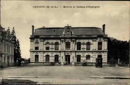 Ak Longué Maine et Loire, Mairie et Caisse d'Epargne