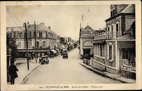 Ak Blonville sur Mer Calvados, Route de Villers