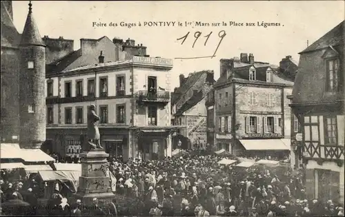 Ak Pontivy Morbihan, Foire des Gages, la Place aux Legumes