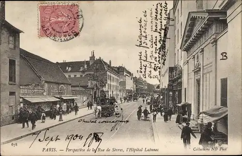 Ak Paris VI, Rue de Sevres, Hopital Laennec