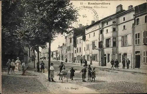 Ak Rambervillers Vosges, Avenue Felix Faure