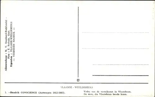 Ak Hendrik Conscience, Belgischer Dichter