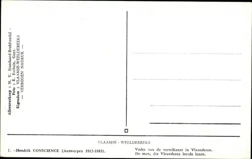 Ak Hendrik Conscience, Belgischer Dichter