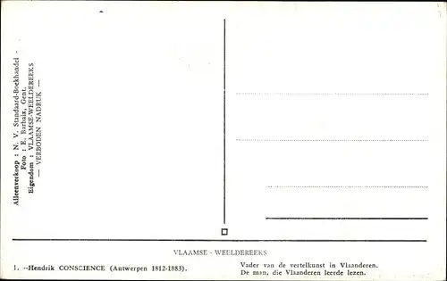 Ak Hendrik Conscience, Belgischer Dichter