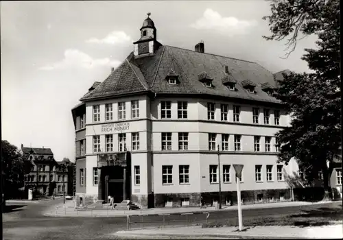 Ak Mühlhausen in Thüringen, erweiterte Oberschule Erich Weinert
