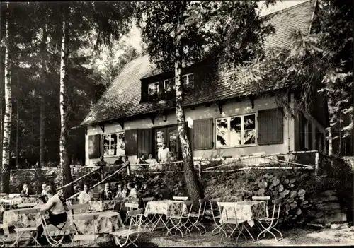 Ak Bad Elster im Vogtland, Waldcafé Bärenloh, Terrassenpartie