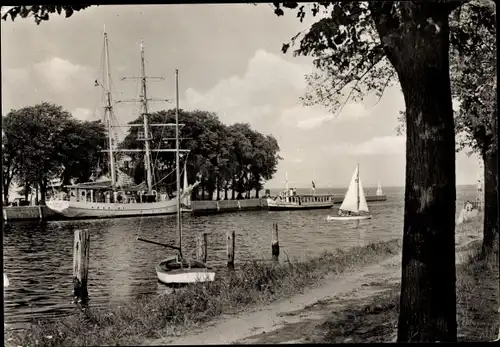 Ak Wieck Hansestadt Greifswald, Hafen