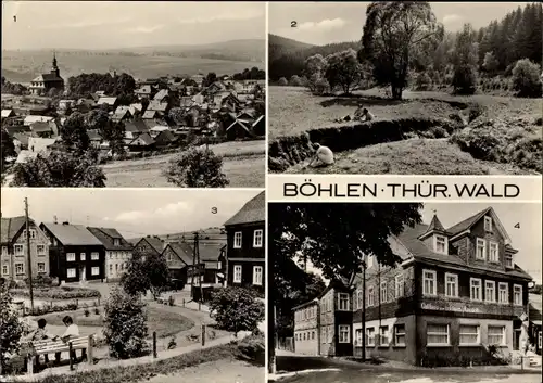 Ak Böhlen Großbreitenbach in Thüringen, Übersicht, Mühltal, Ortsmotiv, Gasthof zur schönen Aussicht