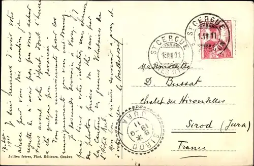 Ak Saint Cergue Kanton Waadt, Teilansicht mit Dôle