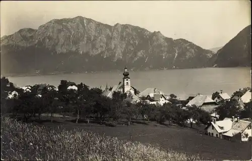 Ak Unterach am Attersee Oberösterreich, Blick auf den Ort