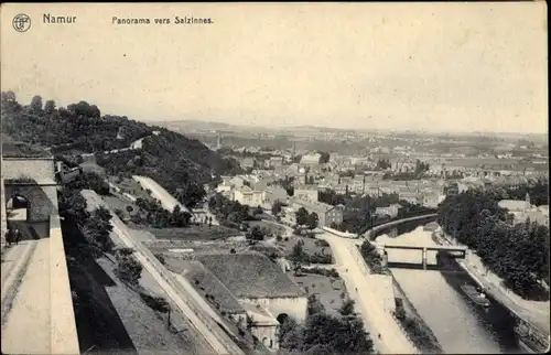 Ak Salzinnes Wallonien Namur, Blick auf den Ort