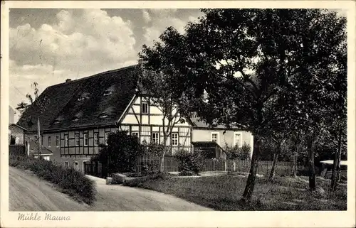 Ak Mauna Käbschütztal Sachsen, Mühle Mauna