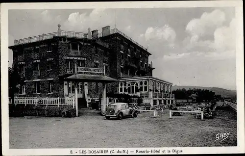 Ak Les Rosaires Plerin Côtes-d’Armor, Rosaria Hotel et la Digue