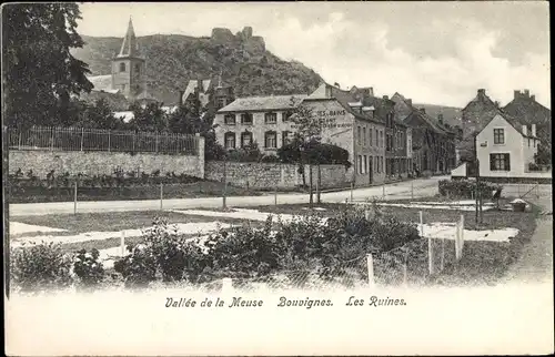 Ak Bouvignes sur Meuse Wallonien Namur, Les Ruines, Vallee de la Meuse