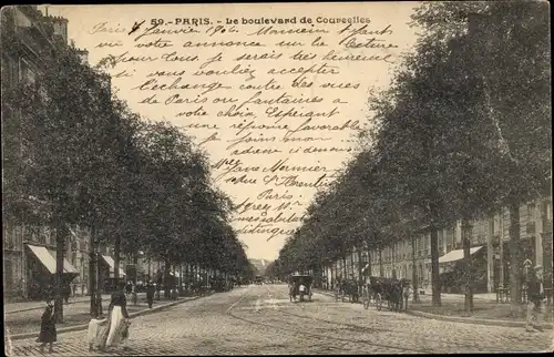Ak Paris VIII., Le Boulevard de Courcelles