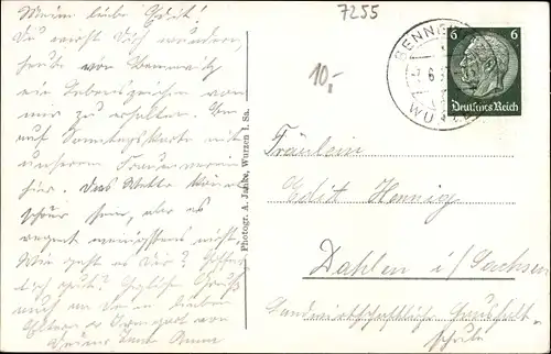 Ak Bennewitz Sachsen, Waldschänke Bennewitz Besitzer Franz Partzsch