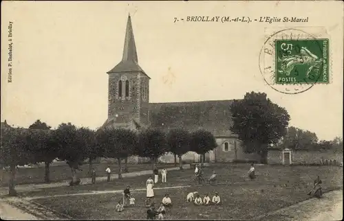 Ak Briollay Maine et Loire, L'Eglise Saint Marcel