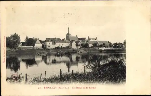 Ak Briollay Maine et Loire, Les Bords de la Sarthe