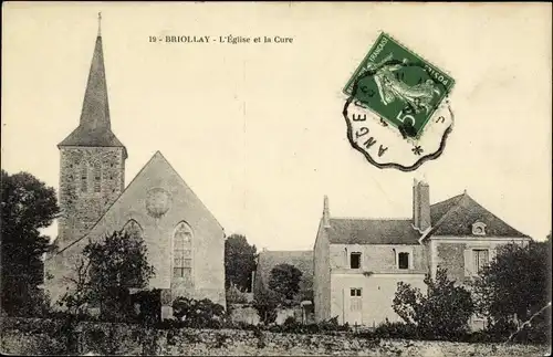 Ak Briollay Maine et Loire, L'Eglise et la Cue
