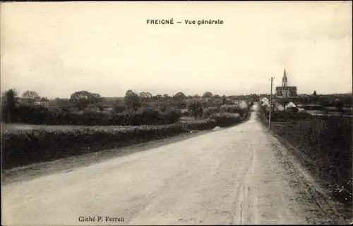 Ak Freigne Maine et Loire, Vue generale