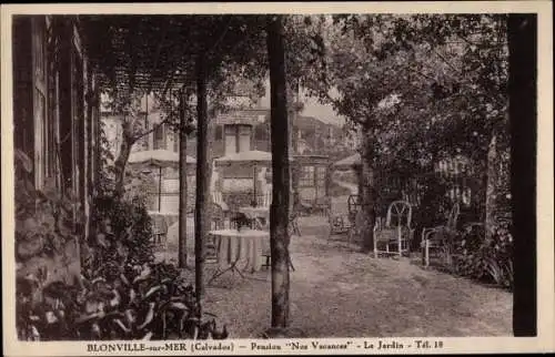 Ak Blonville sur Mer Calvados, Pension Nos Vacances, le Jardin