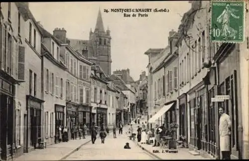 Ak Montfort l'Amaury Yvelines, Rue de Paris