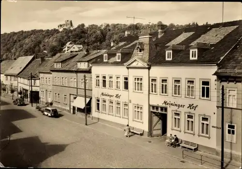 Ak Kranichfeld in Thüringen, Meininger Hof, Oberschloss und Ernst Thälmann Straße