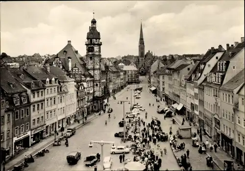 Ak Altenburg in Thüringen, Marktplatz aus der Vogelschau
