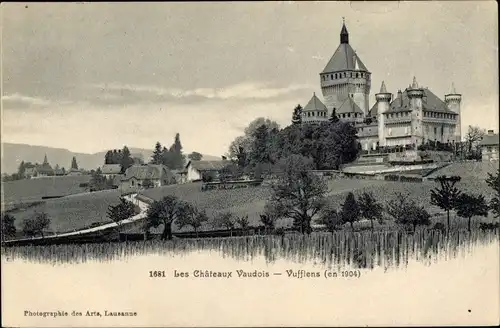 Ak Vufflens le Château Kanton Waadt, Blick auf das Schloss