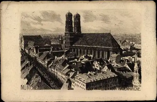 Künstler Ak Jander, C., München Bayern, Frauenkirche