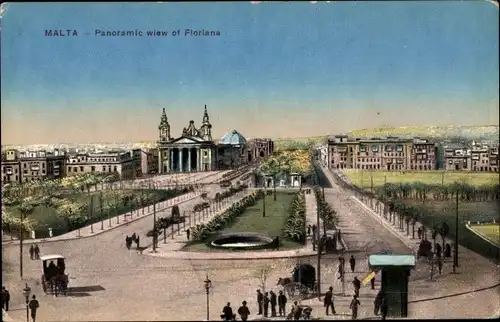 Ak Malta, Panoramic wiew of Floriana
