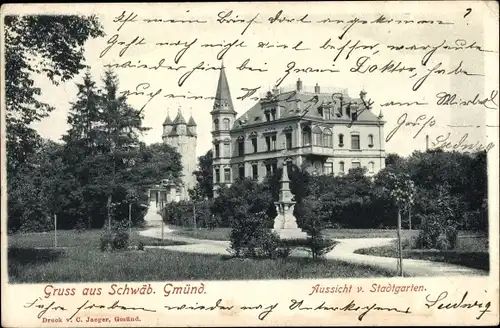 Ak Schwäbisch Gmünd im Remstals, Stadtgarten