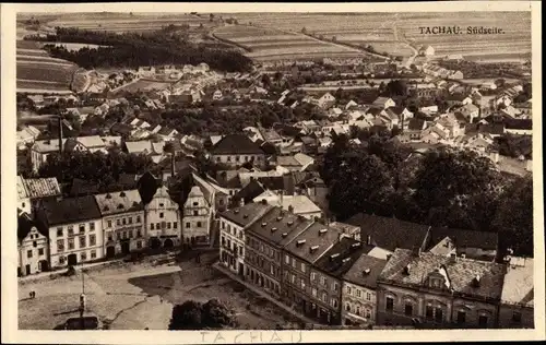 Ak Tachov Tachau Region Pilsen, Teilansicht aus der Vogelschau, Südseite