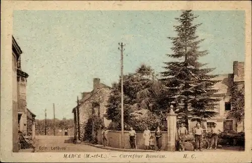 Ak Marcé Maine et Loire, Carrefour Rameau