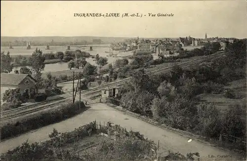 Ak Ingrandes sur Loire Maine-et-Loire, Vue Generale