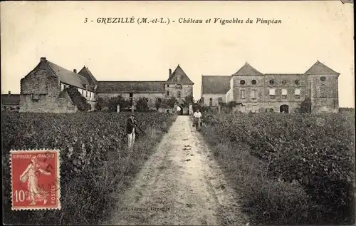 Ak Grezille Maine et Loire, Chateau et Vignobles du Pimpean