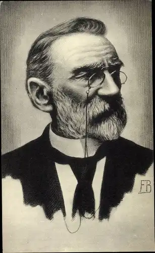 Künstler Ak Flämischer Dichter Albrecht Rodenbach, Portrait