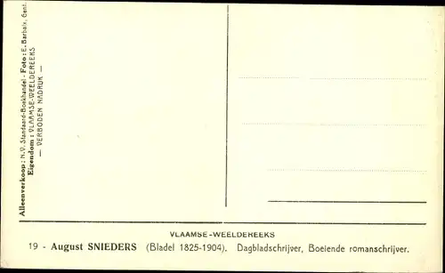 Künstler Ak Flämischer Dichter Albrecht Rodenbach, Portrait