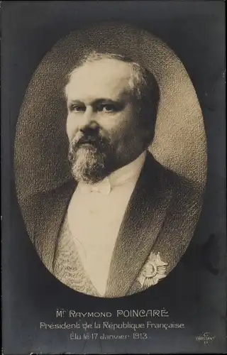 Ak Raymond Poincare, President de la Republique Francaise