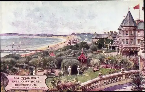 Künstler Ak Bournemouth Dorset England, The Royal Bath and East Cliff Hotel