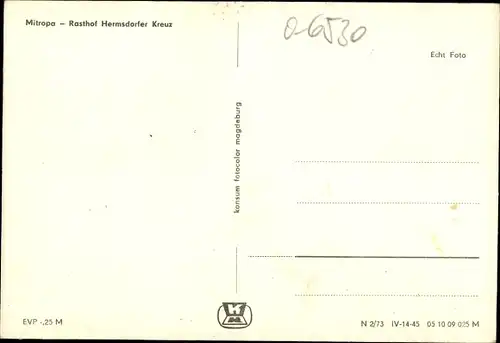 Ak Hermsdorf Thüringen, Mitropa Rasthof Hermsdorfer Kreuz, Berlin Nürnberg