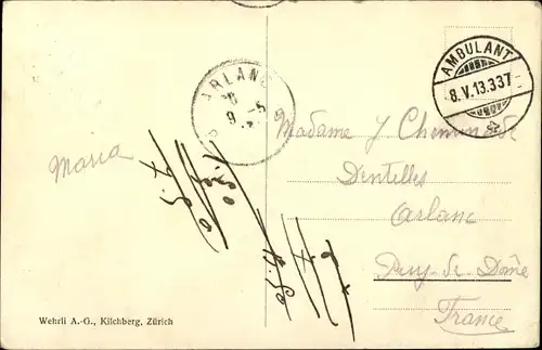 Ak Interlaken Kanton Bern Schweiz, Panorama mit Jungfrau