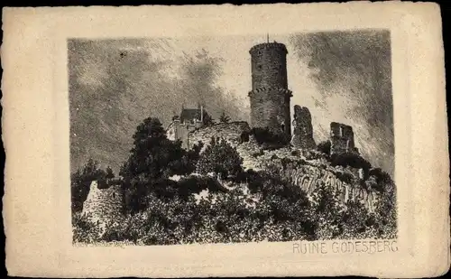 Künstler Ak Jander, C., Bad Godesberg Bonn am Rhein, Ruine