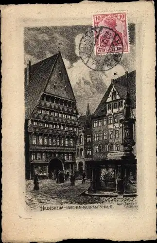 Künstler Ak Jander, C., Hildesheim in Niedersachsen, Knochenhaueramtshaus