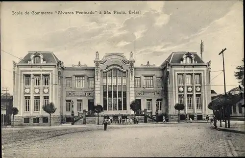 Ak São Paulo Brasilien, Ecole de Commerce Alvares Penteado