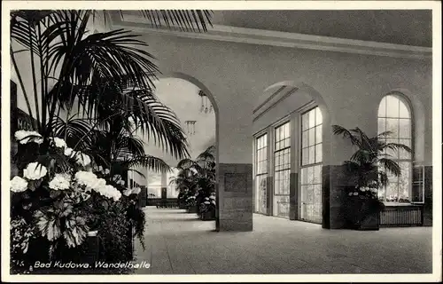 Ak Kudowa Zdrój Bad Kudowa Schlesien, Wandelhalle