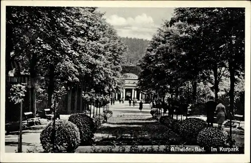 Ak Polanica Zdrój Bad Altheide Schlesien, Im Kurpark