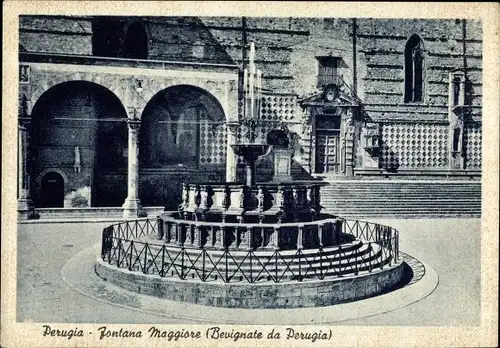 Ak Perugia Umbria, Fontana Maggiore